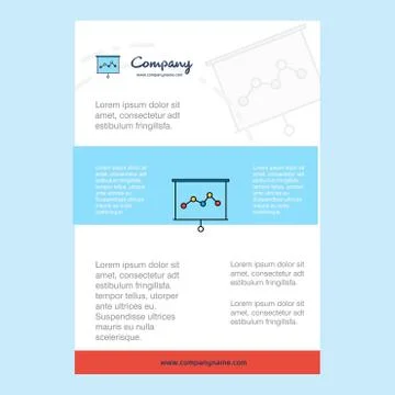 Template layout for Graph chart  comany profile ,annual report, presentations イラスト素材