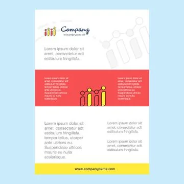 Template layout for Graph comany profile ,annual report, presentations, leafl イラスト素材