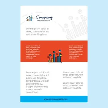 Template layout for Graph rising  comany profile ,annual report, presentation イラスト素材