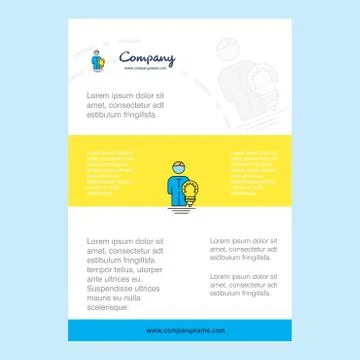 Template layout for Idea comany profile ,annual report, presentations, leafle Stockillustratie