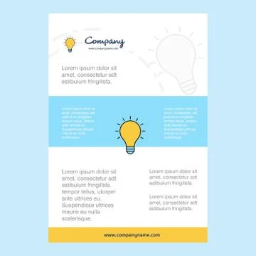 Template layout for Idea  comany profile ,annual report, presentations, leafl Stockillustratie
