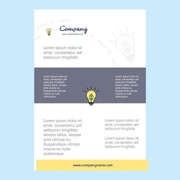 Template layout for Idea comany profile ,annual report, presentations, leafle Stockillustratie