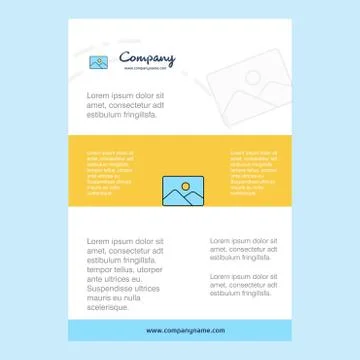 Template layout for Image comany profile ,annual report, presentations, leafl Stock Illustration