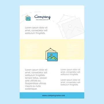 Template layout for Image frame  comany profile ,annual report, presentations Stock Illustration