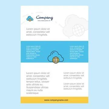 Template layout for Internet  comany profile ,annual report, presentations, l 스톡 일러스트