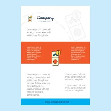 Template layout for Internet error comany profile ,annual report, presentatio Stock Illustration