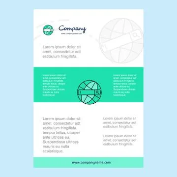 Template layout for Internet search comany profile ,annual report, presentati 스톡 일러스트