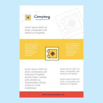 Template layout for Locker comany profile ,annual report, presentations, leaf Stock Illustration