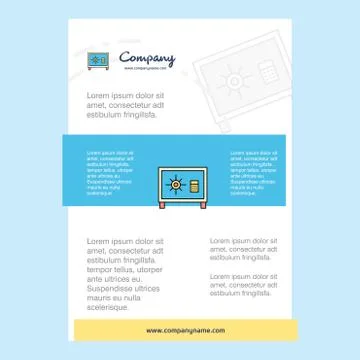 Template layout for Locker comany profile ,annual report, presentations, leaf Stock Illustration