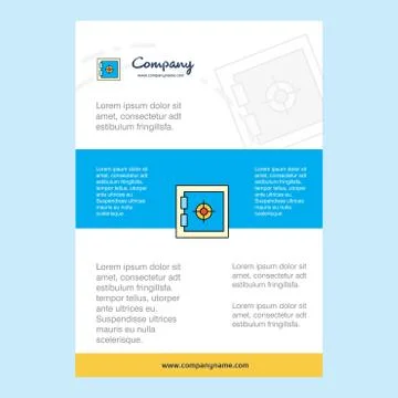 Template layout for Locker  comany profile ,annual report, presentations, lea Stock Illustration