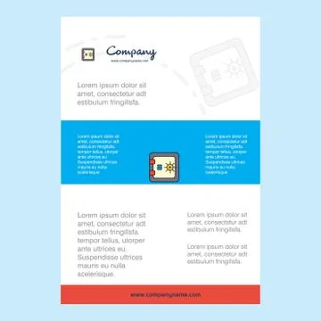 Template layout for Locker comany profile ,annual report, presentations, leaf Stock Illustration