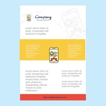 Template layout for Mobile setting  comany profile ,annual report, presentati 스톡 일러스트