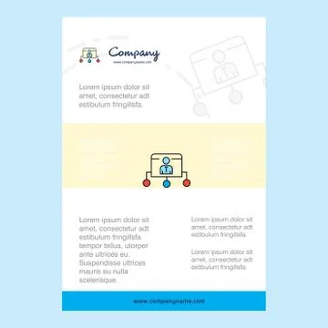 Template layout for Network comany profile ,annual report, presentations, lea Stockillustratie