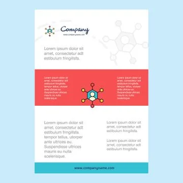 Template layout for Network comany profile ,annual report, presentations, lea Stockillustratie