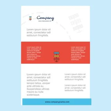 Template layout for Network comany profile ,annual report, presentations, lea Stockillustratie