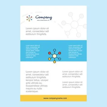 Template layout for Network comany profile ,annual report, presentations, lea Stockillustratie