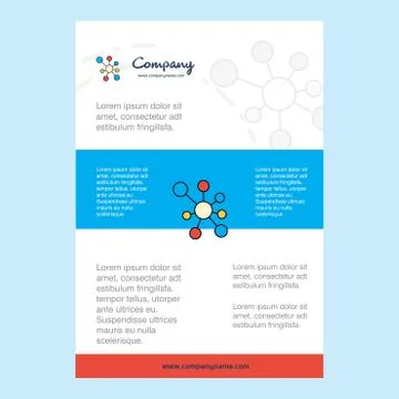 Template layout for Network comany profile ,annual report, presentations, lea Stockillustratie