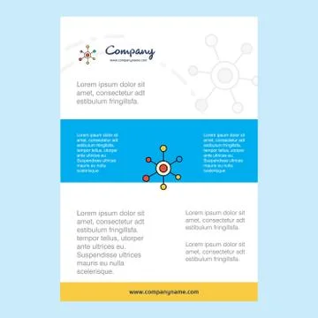 Template layout for Network  comany profile ,annual report, presentations, le Stock Illustration