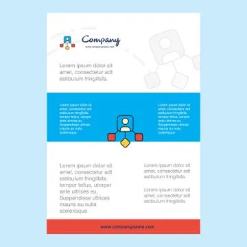 Template layout for Network comany profile ,annual report, presentations, lea Stockillustratie