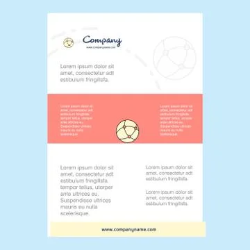Template layout for Network comany profile ,annual report, presentations, lea Stockillustratie