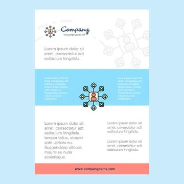 Template layout for Network  comany profile ,annual report, presentations, le Stock Illustration