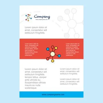 Template layout for network  comany profile ,annual report, presentations, le Stockillustratie