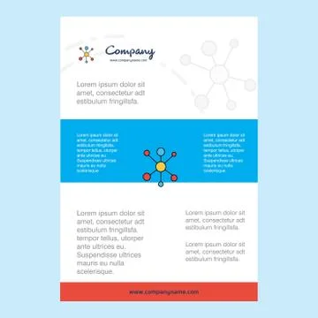 Template layout for Network comany profile ,annual report, presentations, lea Stockillustratie