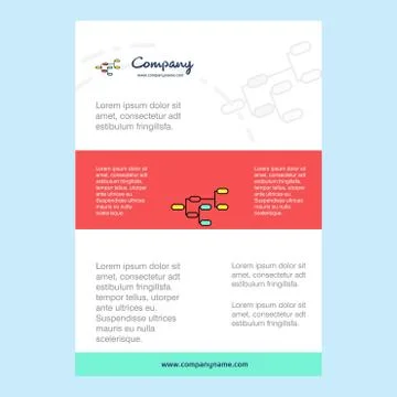 Template layout for Network comany profile ,annual report, presentations, lea Stockillustratie