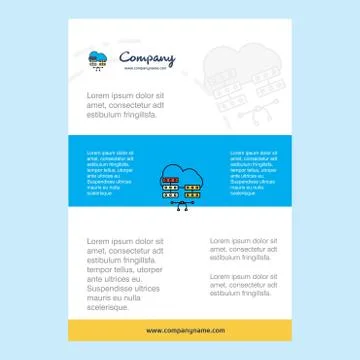 Template layout for Network communication comany profile ,annual report, pres Stockillustratie