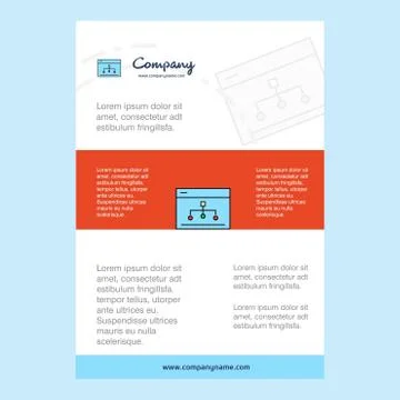 Template layout for Networking  comany profile ,annual report, presentations, Stock Illustration