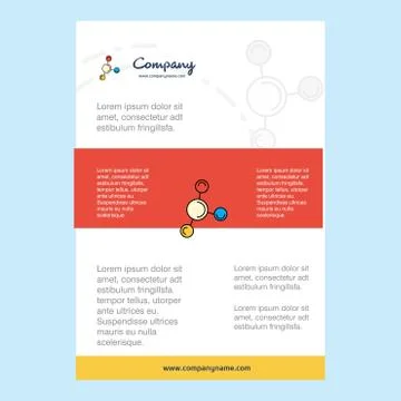 Template layout for Networking comany profile ,annual report, presentations,  Stock Illustration