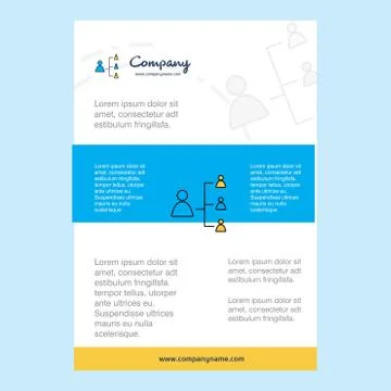 Template layout for Networking comany profile ,annual report, presentations,  Stock Illustration