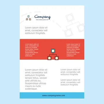 Template layout for Networks comany profile ,annual report, presentations, le Stockillustratie