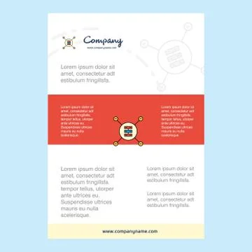 Template layout for Networks router comany profile ,annual report, presentati Stockillustratie