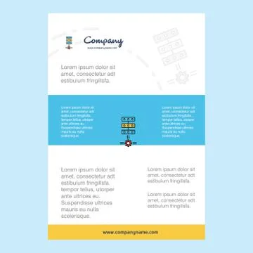 Template layout for Networks setting  comany profile ,annual report, presenta Stockillustratie