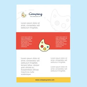 Template layout for Paint tray comany profile ,annual report, presentations,  Stock Illustration