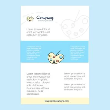 Template layout for Paint tray comany profile ,annual report, presentations,  Stock Illustration