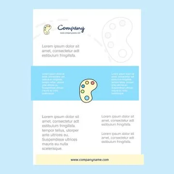 Template layout for Paint tray  comany profile ,annual report, presentations, Stock Illustration