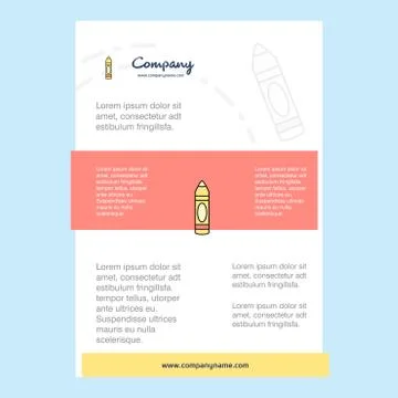 Template layout for Pencil  comany profile ,annual report, presentations, lea Illustrazione stock