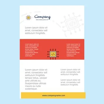 Template layout for Processor comany profile ,annual report, presentations, l 스톡 일러스트