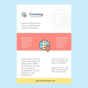 Template layout for Protected internet  comany profile ,annual report, presen 스톡 일러스트