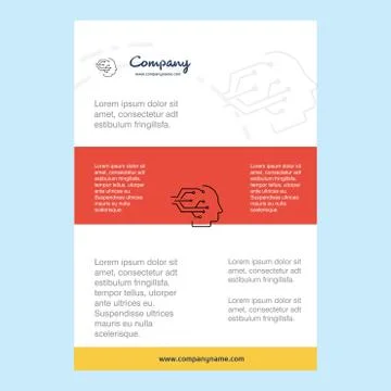 Template layout for Robotics  comany profile ,annual report, presentations, l Illustrazione stock