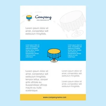 Template layout for Round table comany profile ,annual report, presentations, Stock Illustration