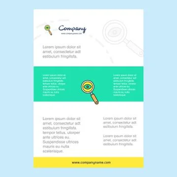 Template layout for Search comany profile ,annual report, presentations, leaf Illustrazione stock