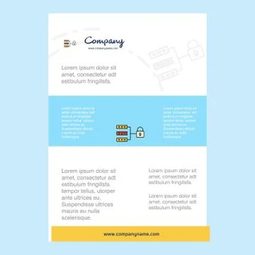 Template layout for Secure network comany profile ,annual report, presentatio Stockillustratie