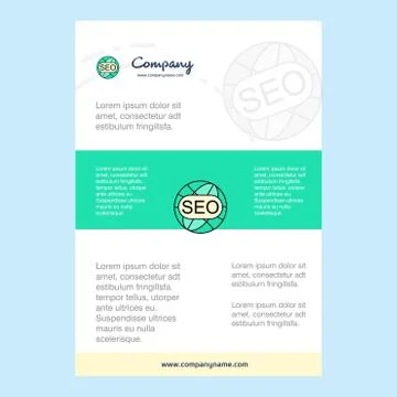 Template layout for Seo comany profile ,annual report, presentations, leaflet Illustrazione stock