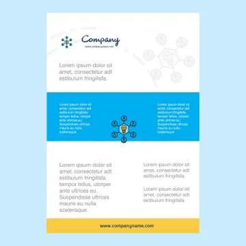 Template layout for Share idea  comany profile ,annual report, presentations, Illustrazione stock