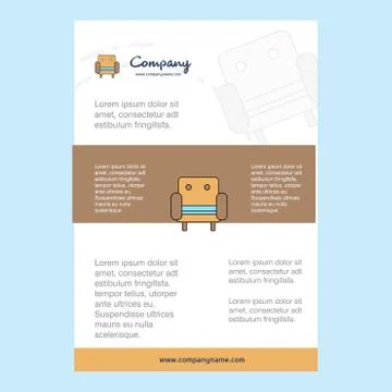 Template layout for Sofa  comany profile ,annual report, presentations, leafl Illustrazione stock