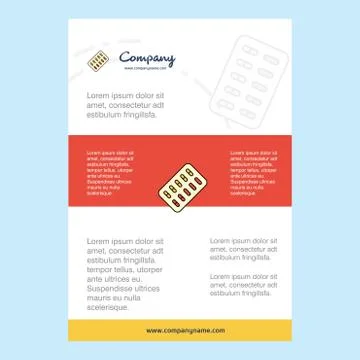 Template layout for Tablets  comany profile ,annual report, presentations, le 스톡 일러스트