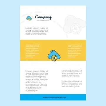 Template layout for Targeted cloud  comany profile ,annual report, presentati Stock Illustration